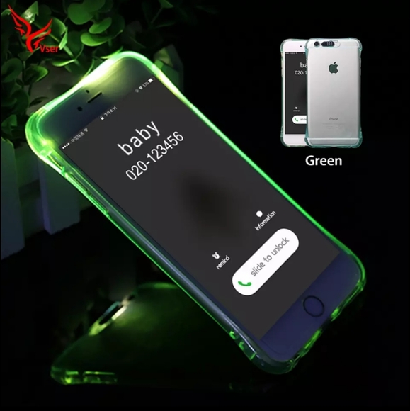 Green Iphone Light up Case, 7+, 8+ - Picture 4 of 5